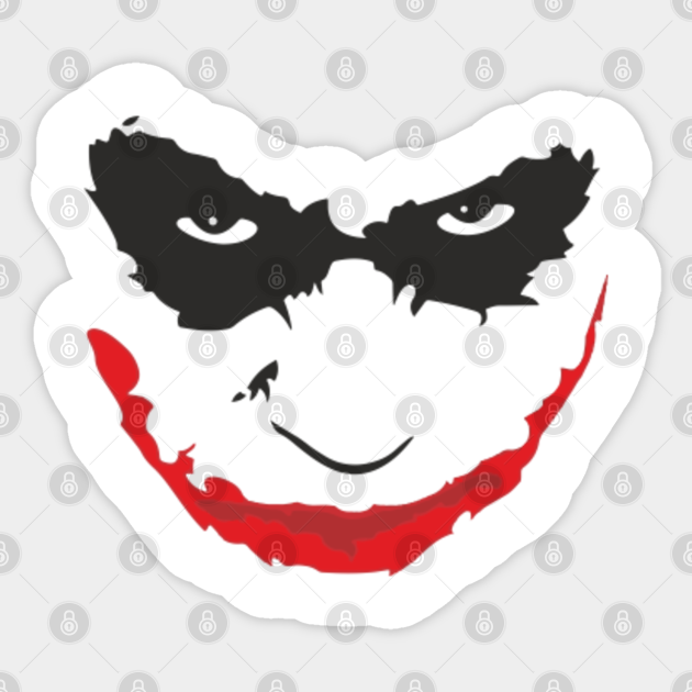 Joker Face Joker Heath Ledger Sticker TeePublic